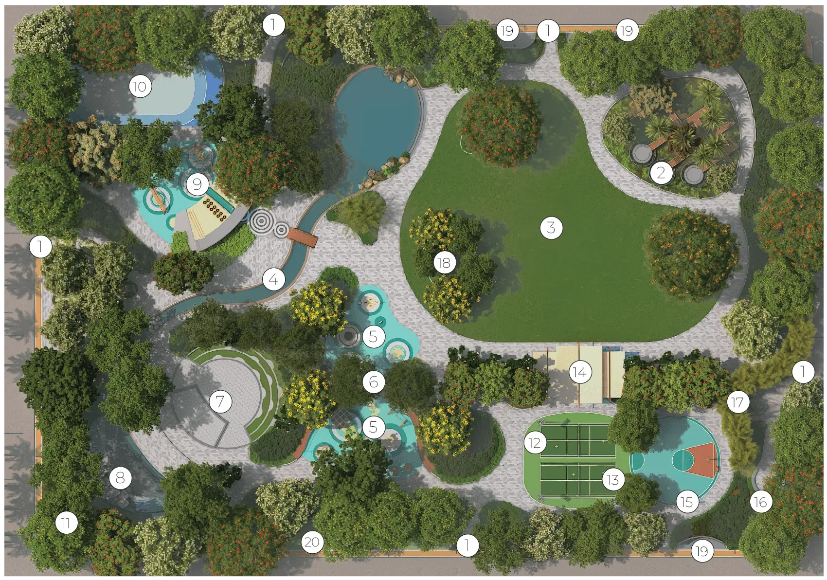Central Park Landscape Plan — Vinayak 21 Acres