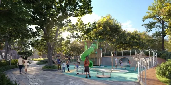 Kids' play area in the villa enclave