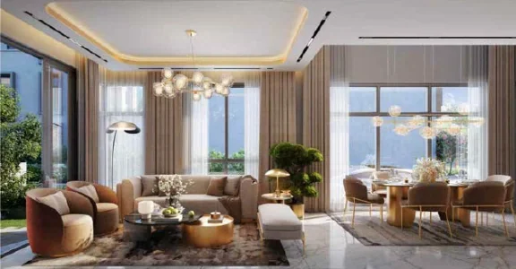 Villa living room interior